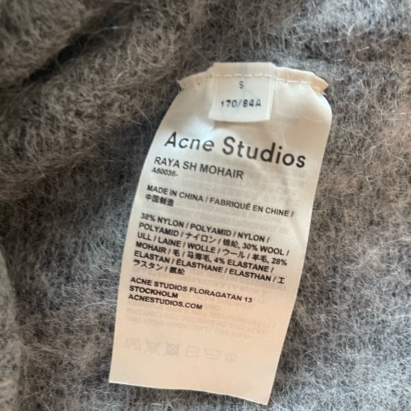 ACNE Alpaca open cardigan; grey size S - Picture 3 of 5